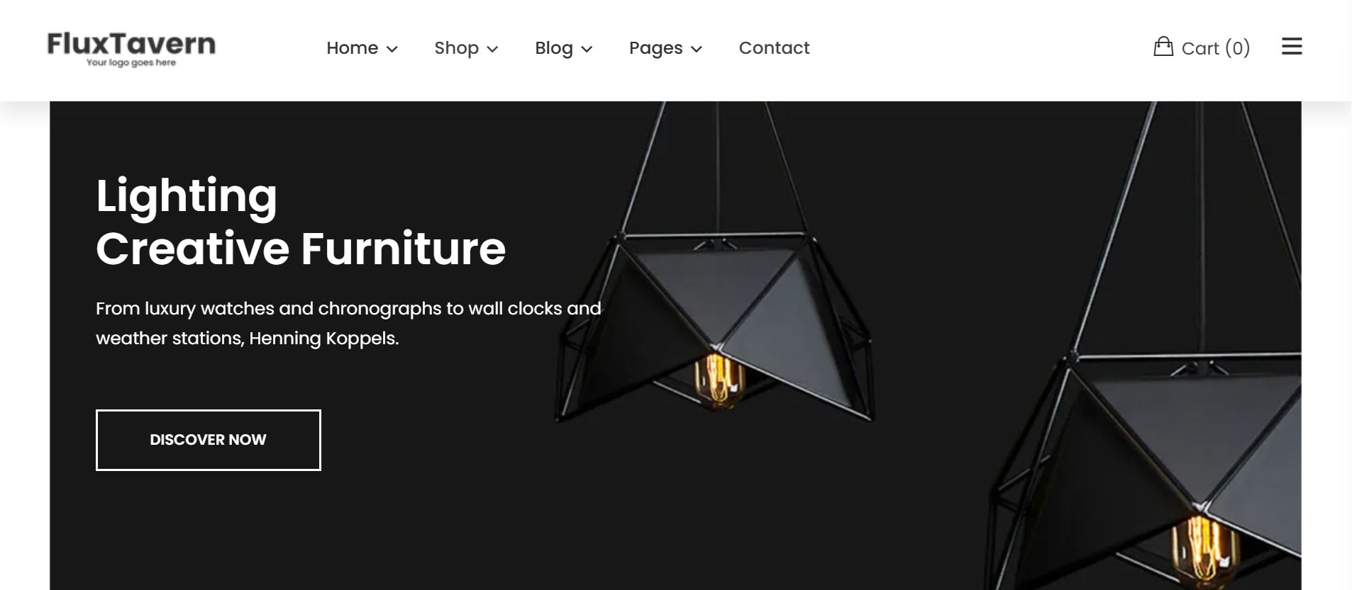 FluxTavern E-Commerce - Shop/Blog Live Preview Website